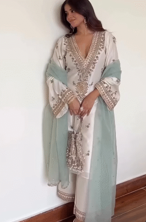 Elegant Pastel Embroidered Kurta Set
