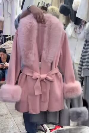 Faux-Fur Trimmed Winter Coat