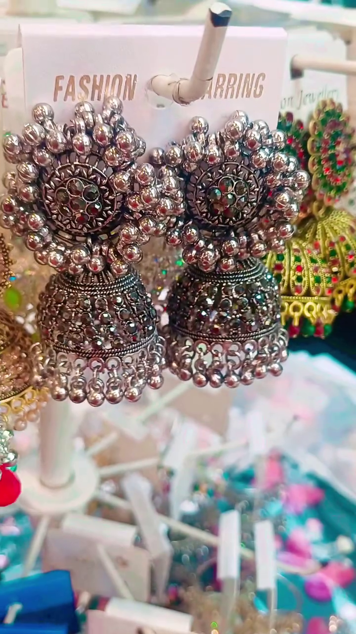 Multicolor Pearl Jhumka Earrings for Women - Image 4