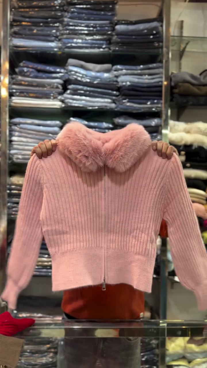 Stylish Front-Zip Warm Sweater - Image 2