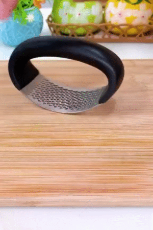 Stainless Steel Garlic Press with Ergonomic Handle