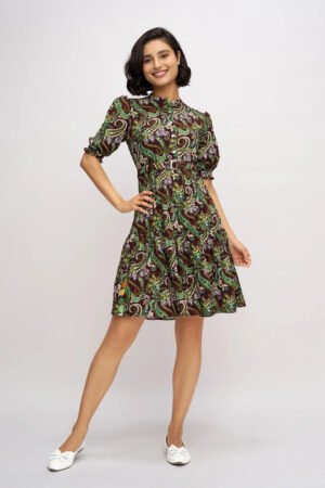 Floral Printed Fit & Flare Dress