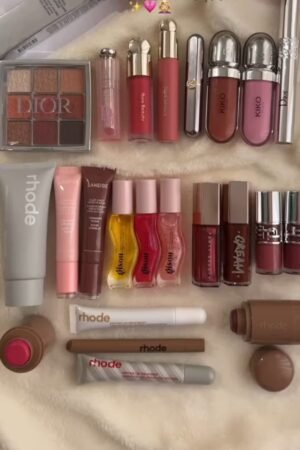 Luxury Makeup Collection Flat Lay