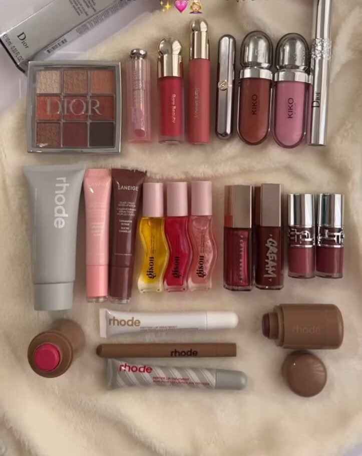 Luxury Makeup Collection Flat Lay