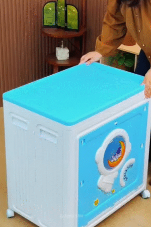 Dreamy Moon & Stars Toy Storage Chest – Wheeled Kids Organizer