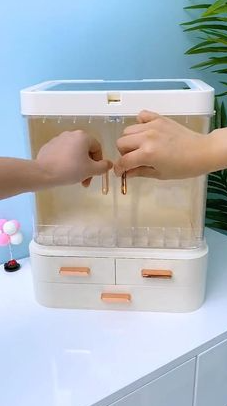 Double-Door Dustproof Box with Drawers