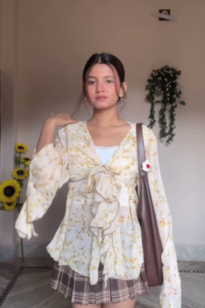 Vintage-Inspired Feminine Casual