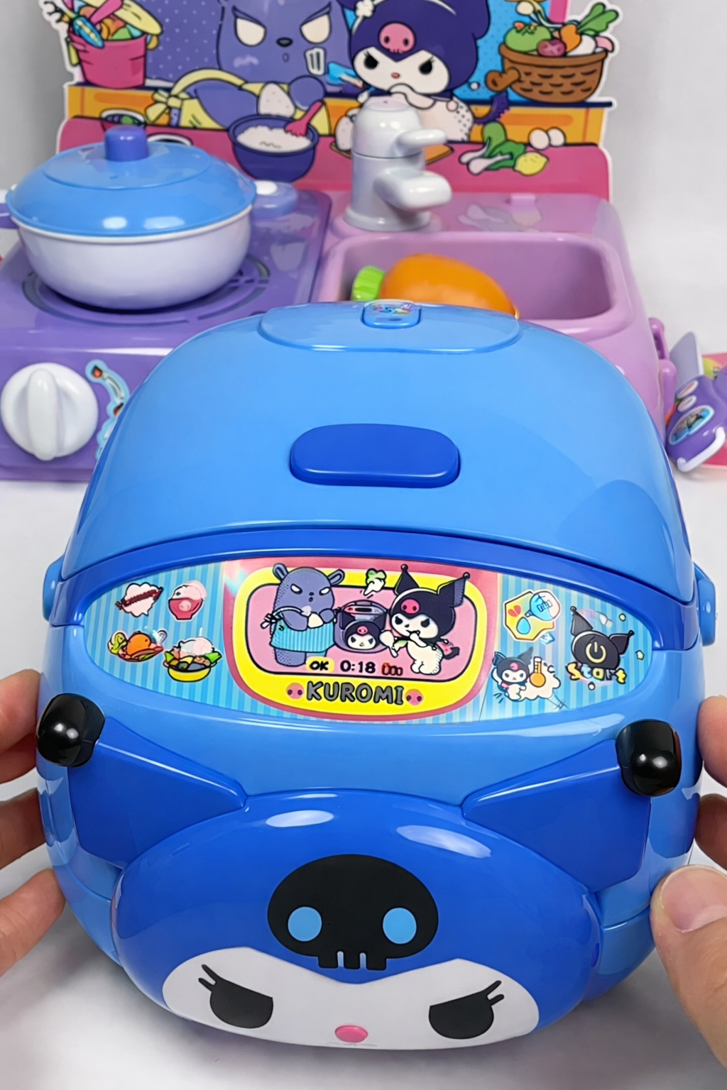 Kuromi Kids Mini Rice Cooker Toy | Cute Pretend Play Kitchen Cooking Toy for Children - Image 2