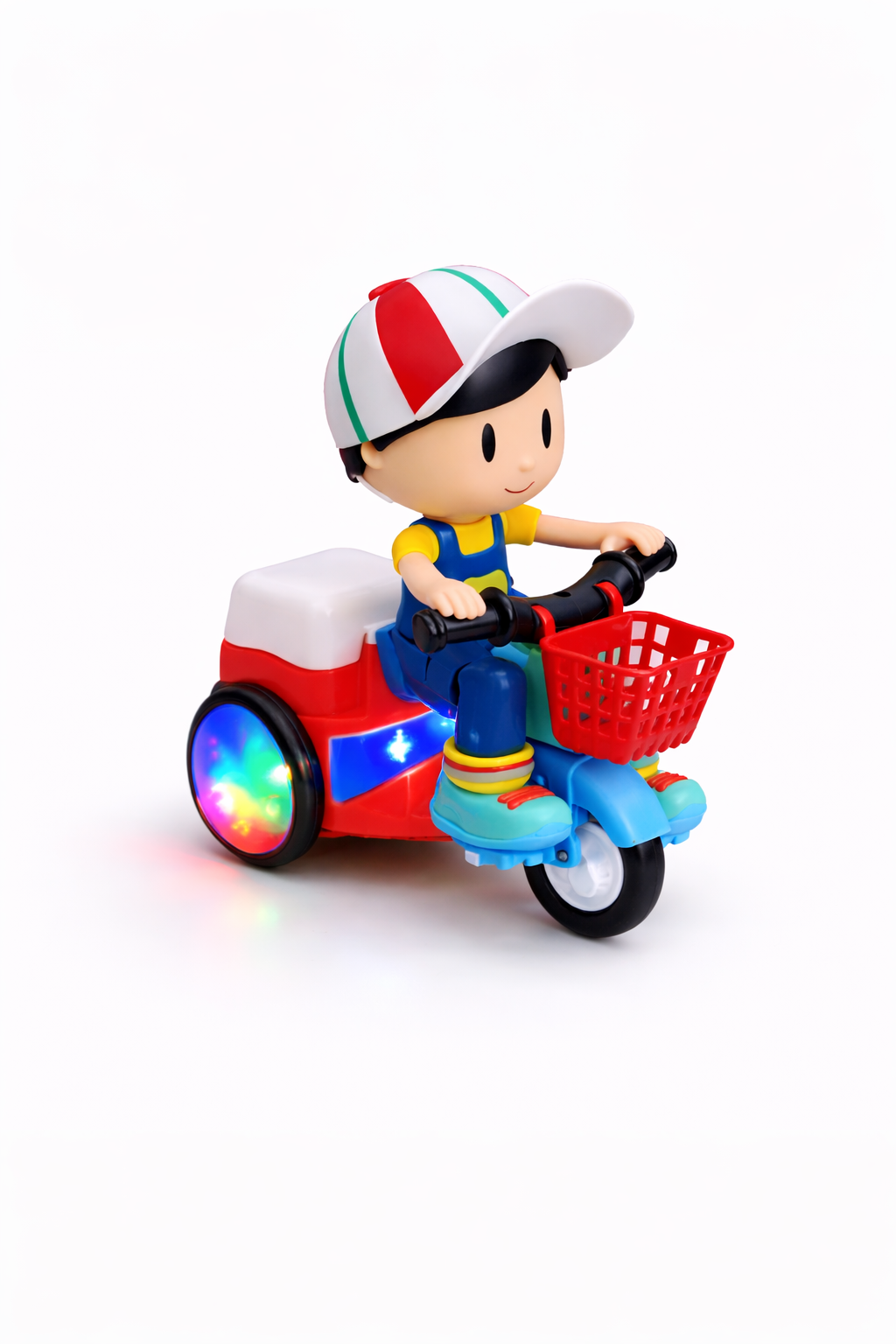 Kids Musical Tricycle Toy with Lights & Basket | Battery Operated Ride-On Toy for Boys & Girls - Image 2