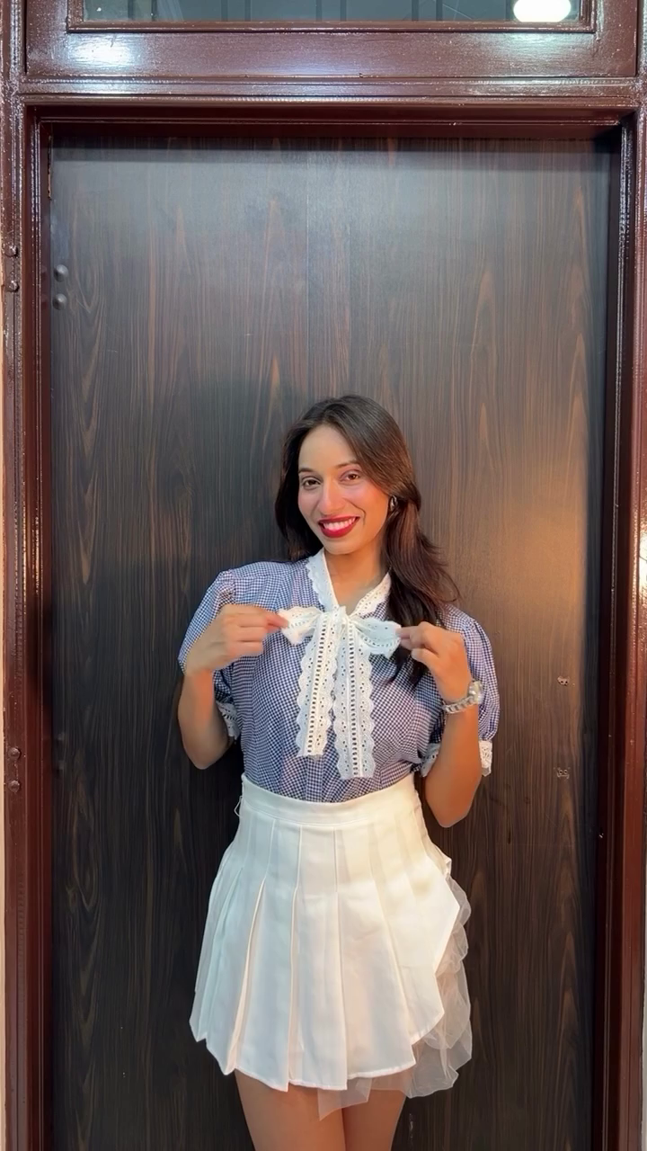 Vintage Floral Corset Style Crop Top with Puff Sleeves – Women’s Boho Tie-Front Blouse - Image 3