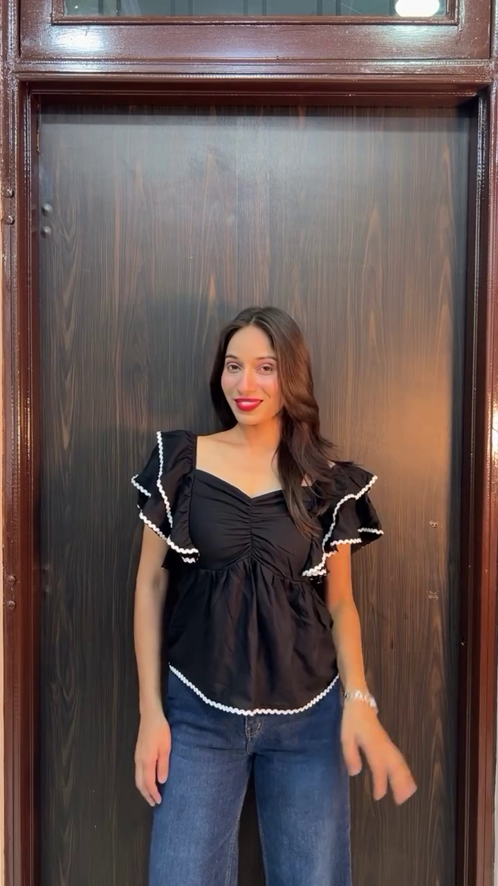 Vintage Floral Corset Style Crop Top with Puff Sleeves – Women’s Boho Tie-Front Blouse - Image 5