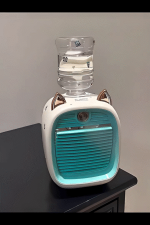 Mini USB Air Cooler with Humidifier – Portable Desk Cooling Fan with Water Tank