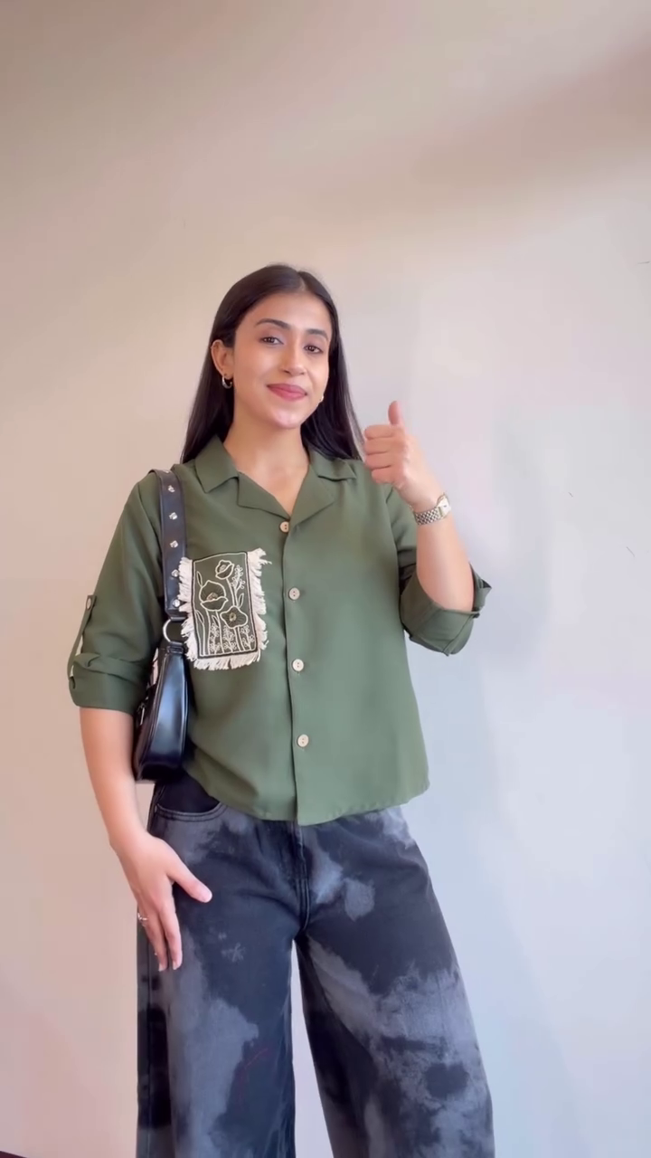 Women’s Lavender Ruffle Detail Shirt – Stylish Puff Sleeve Casual Top - Image 6